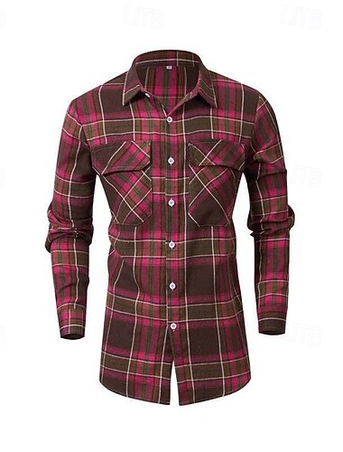 Herrenhemd Sommerhemd Freizeithemd Strandhemd Button-Up-Hemd rosa grün apricot kaffee langarm kariert Revers Urlaub hawaiianisch Tasche Kleidung Bekleidung Mode lässig bequem   Herrenhemd Sommerhemd Freizeithemd Strandhemd Button-Up-Hemd rosa grün apricot kaffee langarm kariert Revers Urlaub hawaiianisch Tasche Kleidung Bekleidung Mode lässig bequem