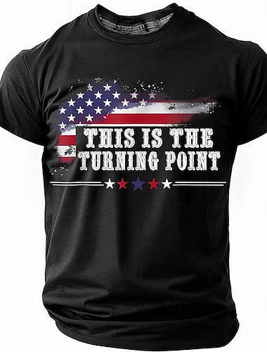 חולצת טי עם הצהרת חופש ומוטיבציה לגברים, נקודת מפנה פטריוטית, דגל ארה"ב, ביגוד, מידות S, M, L, XL, XXL, XXXL   חולצת טי עם הצהרת חופש ומוטיבציה לגברים, נקודת מפנה פטריוטית, דגל ארה"ב, ביגוד, מידות S, M, L, XL, XXL, XXXL