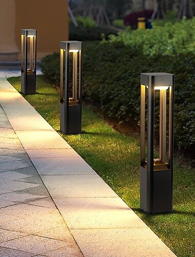  Außenganglichter warmweiß, moderne Straßenlaterne für den Außenbereich, wasserdicht, perfekte Solarleuchte für Hinterhof, Rasen, Auffahrt, Gehweg, Gartendekoration