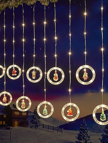  3.5M gordijn licht leren draad lichtsnoer ronde boom vijfpuntige stervormige binnen slaapkamer woonkamer feest vakantie atmosfeer decoratielicht 8-functie Usb