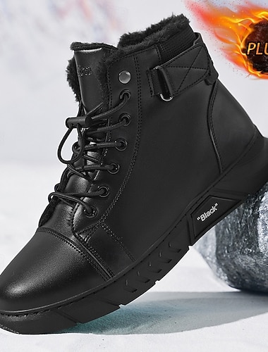 Pánské Boty Plážové pantofle Turistika Chůze sportovní Na běžné nošení PU kůže Pohodlné Protiskluzové Prodyšné Kotníčkové Šněrování Černá Léto Jaro Podzim   Pánské Boty Plážové pantofle Turistika Chůze sportovní Na běžné nošení PU kůže Pohodlné Protiskluzové Prodyšné Kotníčkové Šněrování Černá Léto Jaro Podzim