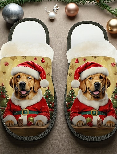  Herrejuletøfler med reinsdyr – morsomt animert design, koselig pelsfôr, ideelle som julegaver og komfort innendørs