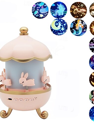  מקרן שמי זרועי הכוכבים לילדים, אור לילה LED צבעוני, נטענת באמצעות USB, מסתובב, מקרן למסיבה בחדר השינה