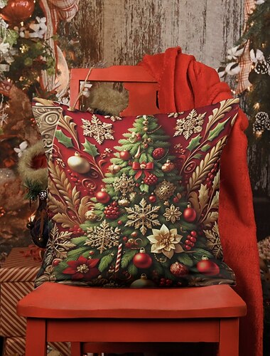  1 stk Fløyel Putecover, Trykt mønster Enkel Fritid Kvadrat Tradisjonell Klassisk