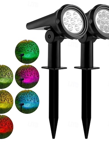  Weihnachten Solar Garten Spotlight Außen wasserdichte Flutlichter 7/10LEDs Weihnachten Gartenbaum und Pflanzen Landschaftlich Lichter Park Garage Hof Wegbeleuchtung