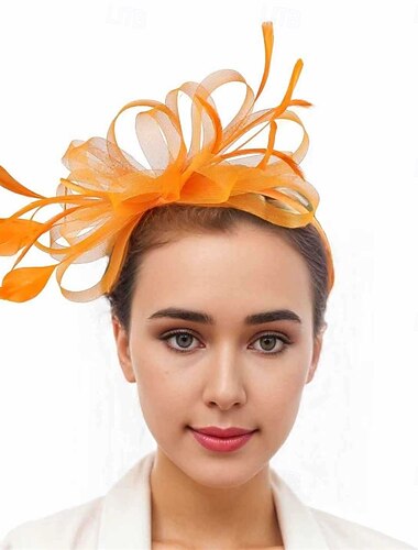  魅力的な人 ファブリック フェドーラ帽 結婚式 ティーパーティー 競馬 カクテル エレガント ヴィンテージ かわいいスタイル と フェザー かぶと 帽子