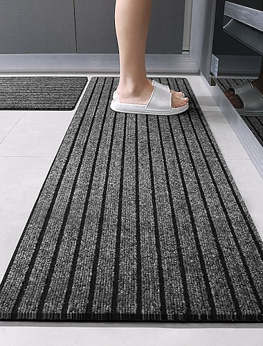  ランナーカーペット キッチンマット ホールウェイキッチン ソフト ノンスリップ 洗濯機で洗える 吸水性 オイル耐性 簡単清掃 防水 エントリーウェイ ドアマット 耐久性のあるフロアカーペット ホーム バスルーム 寝室