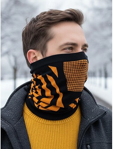 Men's Breathable Thermal Neck Gaiter, Windproof Ski Face Mask Scarf, Outdoor Sports Balaclava for Cycling, Running & Winter Activities
