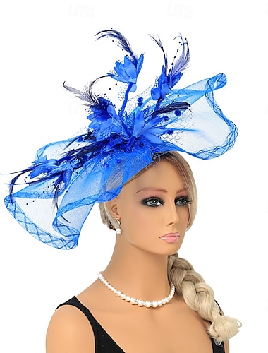  Fascinátory Tyl 30. léta Svatební Čajový dýchánek Dostih koktejl Elegantní Vinobraní Jednoduchý S Peří Přílba Pokrývky Hlavy