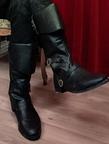  レトリ／ヴィンテージ 中世 ルネッサンス シューズ フラットジャズブーツ 海賊 バイキング 十字軍 仮装 男性用 セルティック 海賊 ハロウィーン カーニバル 性能 LARP レンフェア 大人 シューズ