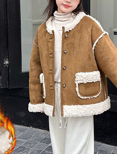 Παιδιά Κοριτσίστικα Μπουφάν από τεχνητό σουέτ Μπουφάν fleece Jachetă Συμπαγές Χρώμα Μοντέρνα Τσέπη Διατηρείτε Ζεστό Αντιανεμικό ΕΞΩΤΕΡΙΚΟΥ ΧΩΡΟΥ Παλτό Εξωτερικά ενδύματα 4-12 χρόνια Φθινόπωρο Καφέ   Παιδιά Κοριτσίστικα Μπουφάν από τεχνητό σουέτ Μπουφάν fleece Jachetă Συμπαγές Χρώμα Μοντέρνα Τσέπη Διατηρείτε Ζεστό Αντιανεμικό ΕΞΩΤΕΡΙΚΟΥ ΧΩΡΟΥ Παλτό Εξωτερικά ενδύματα 4-12 χρόνια Φθινόπωρο Καφέ