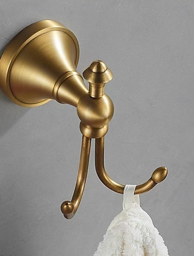 Crochets porte-serviettes pour salles de bains, porte-serviettes mural en laiton antique, crochet à vêtements à visser robuste pour cuisine, chambre, hôtel, piscine, manteau   Crochets porte-serviettes pour salles de bains, porte-serviettes mural en laiton antique, crochet à vêtements à visser robuste pour cuisine, chambre, hôtel, piscine, manteau