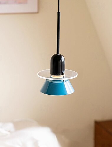  Macarons nórdicos contemporâneos em formato de OVNI, ferro acrílico, 1 luminária pendente para quarto