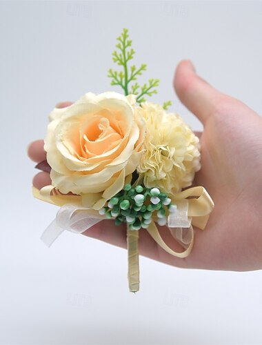 Bryllup håndledd blomster Boutonnieres Bryllup / Fest Stoff Blomster