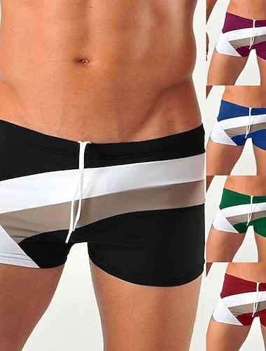  Homme Shorts de bain Short de bain Maillots de bain Élastique Respirant Bas Cordon de serrage Surf Bikini Plongée Patchwork Été