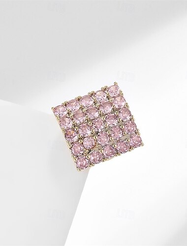  Spille Geometrico Elegante Moda Semplice Spilla Gioielli Rosa Chiaro Per Matrimonio Feste Regalo Fidanzamento Balli di fine anno Festival
