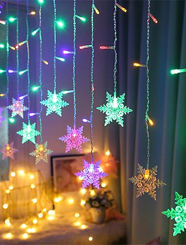  1 Stk 3,5m Lichter Schmetterling Schneeflocke LED Feenlicht Lichterkette Festival Feiertags Eiszapfen Vorhang Lichter HOCHZEITS Lampen AC 110V/220V EU/US/UK/AU Stecker