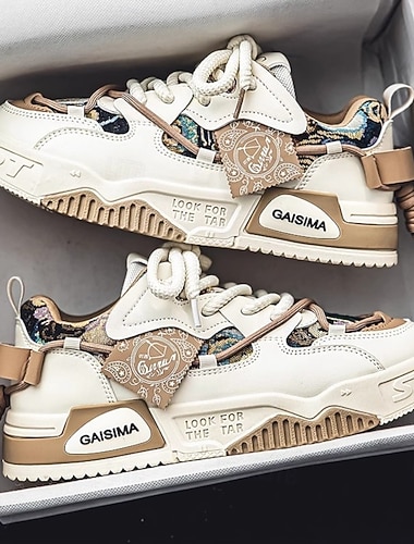  Zapatillas de camuflaje con suela gruesa para hombre, zapatillas de running con cordones de moda urbana, calzado deportivo informal cómodo para uso diario &deportes