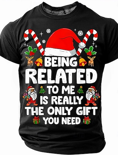 تي شيرت رجالي قصير الأكمام برقبة دائرية، يحمل عبارة "أن تكون قريبًا لي هو الهدية الوحيدة التي تحتاجها"، هدية مضحكة للعطلات، هدية مضحكة للأب أو الصديق   تي شيرت رجالي قصير الأكمام برقبة دائرية، يحمل عبارة "أن تكون قريبًا لي هو الهدية الوحيدة التي تحتاجها"، هدية مضحكة للعطلات، هدية مضحكة للأب أو الصديق