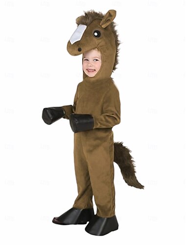  Carnavalskostuum 2026 Cosplay kostuum Outfits Grappige Kostuums Dieren Paard Cosplay Kinderen Jongens Voor meisjes Halloween Carnaval Mardi Gras Feest Prestatie Aankleden