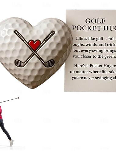  Golfowy uścisk kieszonkowy, inspirujący prezent golfowy z zachęcającą kartką z przesłaniem, mały prezent dla miłośników golfa, motywujący znacznik piłek golfowych, przemyślany prezent golfowy dla