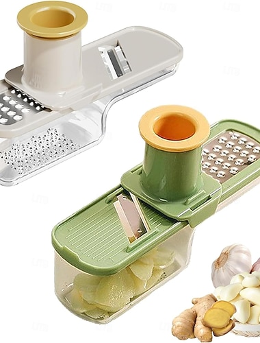 3-i-1 vitlökspress, skivare, köttfärs &köttkvarn, kraftig plastprocessor med handtag &kompakt lås, mångsidigt för vitlök, grönsaker, kött, ost   3-i-1 vitlökspress, skivare, köttfärs &köttkvarn, kraftig plastprocessor med handtag &kompakt lås, mångsidigt för vitlök, grönsaker, kött, ost