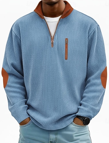 رجالي قميص مضلع تي الأعلى قميص طويل الأكمام كم طويل السحاب الصيف الخريف ألوان متناوبة يوميا كاجوال أسلوب الشارع سحاب المتضخم فضفاض الأماكن المفتوحة شارع فضفاض أزرق فاتح أسود أزرق غامق تي شيرت للرجال   رجالي قميص مضلع تي الأعلى قميص طويل الأكمام كم طويل السحاب الصيف الخريف ألوان متناوبة يوميا كاجوال أسلوب الشارع سحاب المتضخم فضفاض الأماكن المفتوحة شارع فضفاض أزرق فاتح أسود أزرق غامق تي شيرت للرجال