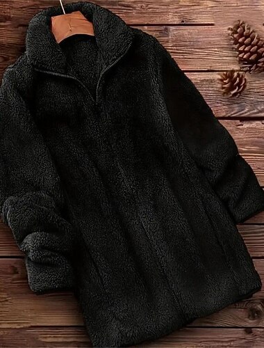  Women's Zip Up Sweatshirts Plain Warm Active Fashion Long Sleeve High Neck Regular Tops Work Street Dailywear Zip Up Patchwork Pocket Black Khaki Dark Blue Fall Winter