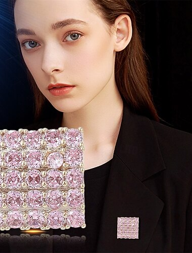  Broches meetkundig Elegant Modieus Eenvoudig Broche Sieraden Licht Roze Voor Bruiloft Feest Lahja Verloving Schoolfeest Festival