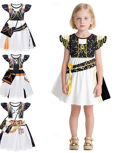  Koreansk idolinspireret Popstjerne Kostume Flotte kostumer Virtuelt idol Film Cosplay for Pige Børne Halloween Karneval Ydeevne Comic Con Anime Expo