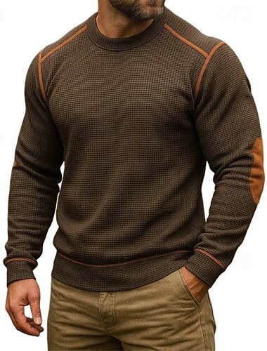 Herren Waffel-T-Shirt T Shirt T-Shirt Langarmshirt Langarm Rundhalsausschnitt Frühling Herbst Farbblock Mode Designer Basic Patchwork Klassisch Urlaub Straße Ausgehen Schwarz Weiß Rote Top T-Shirt   Herren Waffel-T-Shirt T Shirt T-Shirt Langarmshirt Langarm Rundhalsausschnitt Frühling Herbst Farbblock Mode Designer Basic Patchwork Klassisch Urlaub Straße Ausgehen Schwarz Weiß Rote Top T-Shirt