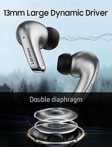  Lenovo LP5 True Wireless hoofdtelefoon TWS oordopjes in-ear Bluetooth 5.0 stereo met oplaadbox, ingebouwde microfoon voor Apple Samsung Huawei Xiaomi Mi dagelijks gebruik reizen fietsen mobiele