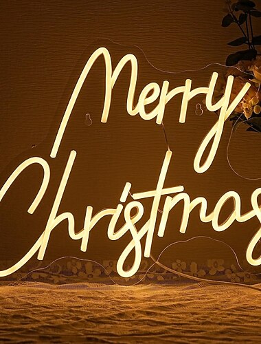  Christmas LED Neon Wall Light, USB Powered Decorative Light for Bedroom, Living Room, Dining Room, Party, Desktop Ornaments