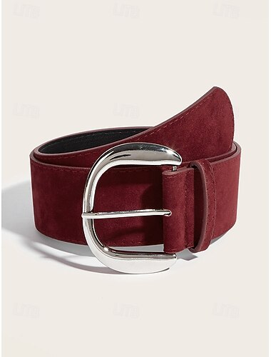  Ceinture de Noël en similicuir pour femme, design large et élégant avec boucle en métal, disponible en plusieurs couleurs, parfaite pour les fêtes de fin d'année et les tenues d'hiver