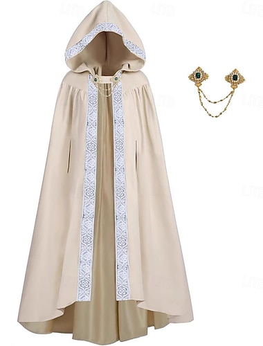 Retro Středověké Renesanční Pláštěnka Přehoz plášť s kapucí Upír Maškarní kostým Unisex Keltské Fantazie předvečer Všech svatých Karneval Výkon LARP Dospělí Přehoz Celý rok   Retro Středověké Renesanční Pláštěnka Přehoz plášť s kapucí Upír Maškarní kostým Unisex Keltské Fantazie předvečer Všech svatých Karneval Výkon LARP Dospělí Přehoz Celý rok