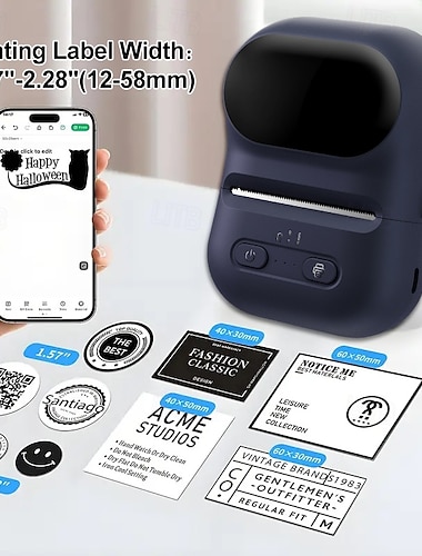  Rotuladora P5 com fita, impressora térmica portátil de etiquetas, Bluetooth