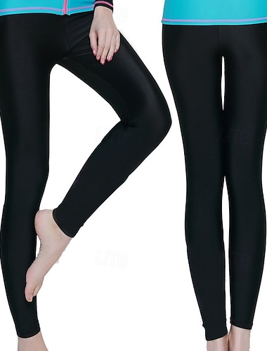  Per donna Top sottomuta Pantaloni muta Pantaloni da bagno Tinta unita Protezione UV Asciugatura Rapida Pantaloni Surf Canoa Snorkeling Inverno