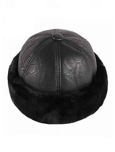  Férfi téli szőrmével bélelt műbőr sapka – meleg, stílusos és kényelmes hideg időben – tökéletes szabadtéri tevékenységekhez és mindennapi viseletre