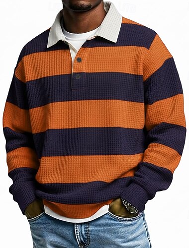  Miesten Vaakasuuntaiset nauhat Polo Rugby Polo Pitkähihainen Poolopaidat Kauluskäänne Urheiluasut Vapaa-aika Koulu Urheilu- ja treenivaatteet Arki-asut 3D-tulostus Kevät Syksy Talvi Rubiini Tumman