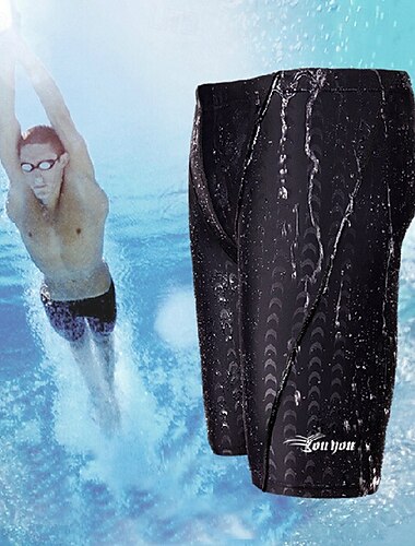  Homens Calções de banho com proteção contra os raios UV Jammer de Natação de Compressão Meias esportivas Cor Sólida Secagem Rápida Roupa de Banho Calças Surfe Corridas Exercite-se Verão