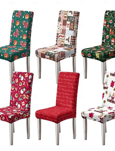  Pokrowiec na krzesło kuchenne Geometryczny Drukowane Poliester Narzuty