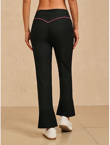  Femmes Pantalons de golf Noir Pantalons Vêtements de golf pour femmes, tenues, vêtements