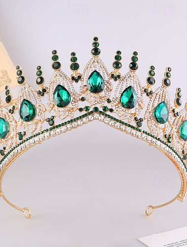  Couronnes Coiffe Alliage Mariage Anniversaire ancien Mignon Avec Strass Casque Couvre-chef