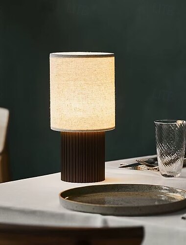  Luminária de mesa minimalista sem fio em alumínio marrom