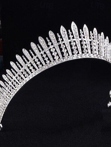  Crown Tiaras Hodepryd Legering Bryllup Bursdag Elegant søt stil Med Rhinsten Hodeplagg Hodeplagg