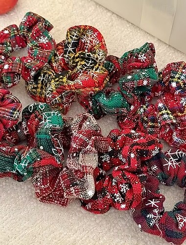  10-pakning julehårpynt – festlige julehårstrikker &nyttårsgaver, festgaver og sesongbasert styling