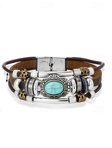  Damen loom-Armband Seil Gewebe Böhmische Türkis Armband Schmuck Braun Für Täglich Ferien
