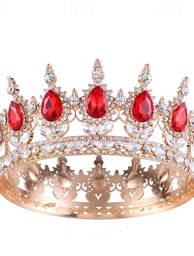  Couronnes Coiffe Alliage Mariage Anniversaire ancien Mignon Avec Cristal Casque Couvre-chef