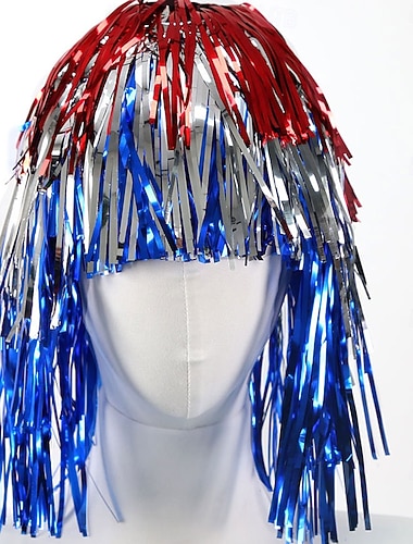  Perruque de carnaval 2026 Blond Rose Rouge Bouclé Mi-long Perruque synthétique de festival Mardi Gras Parade Coiffure de costume de cosplay pour Femmes