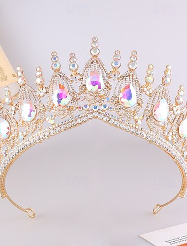  Crown Tiaras Hodepryd Legering Bryllup Bursdag Årgang søt stil Med Rhinsten Hodeplagg Hodeplagg